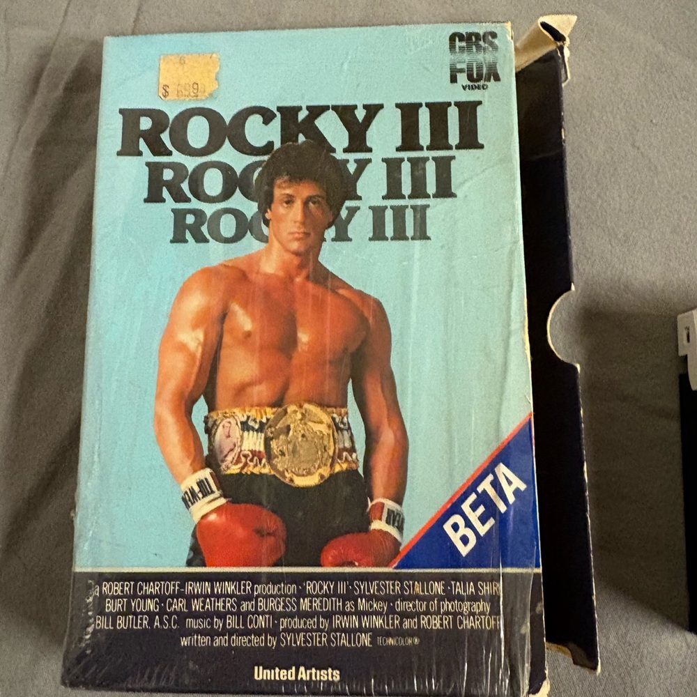 Vintage Rocky III Beta Tape with Sylvester Stallone
